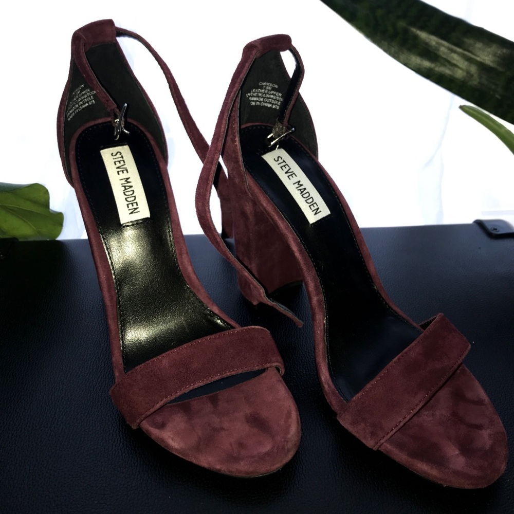BNWOT Carson Steve Madden heels in plum suede